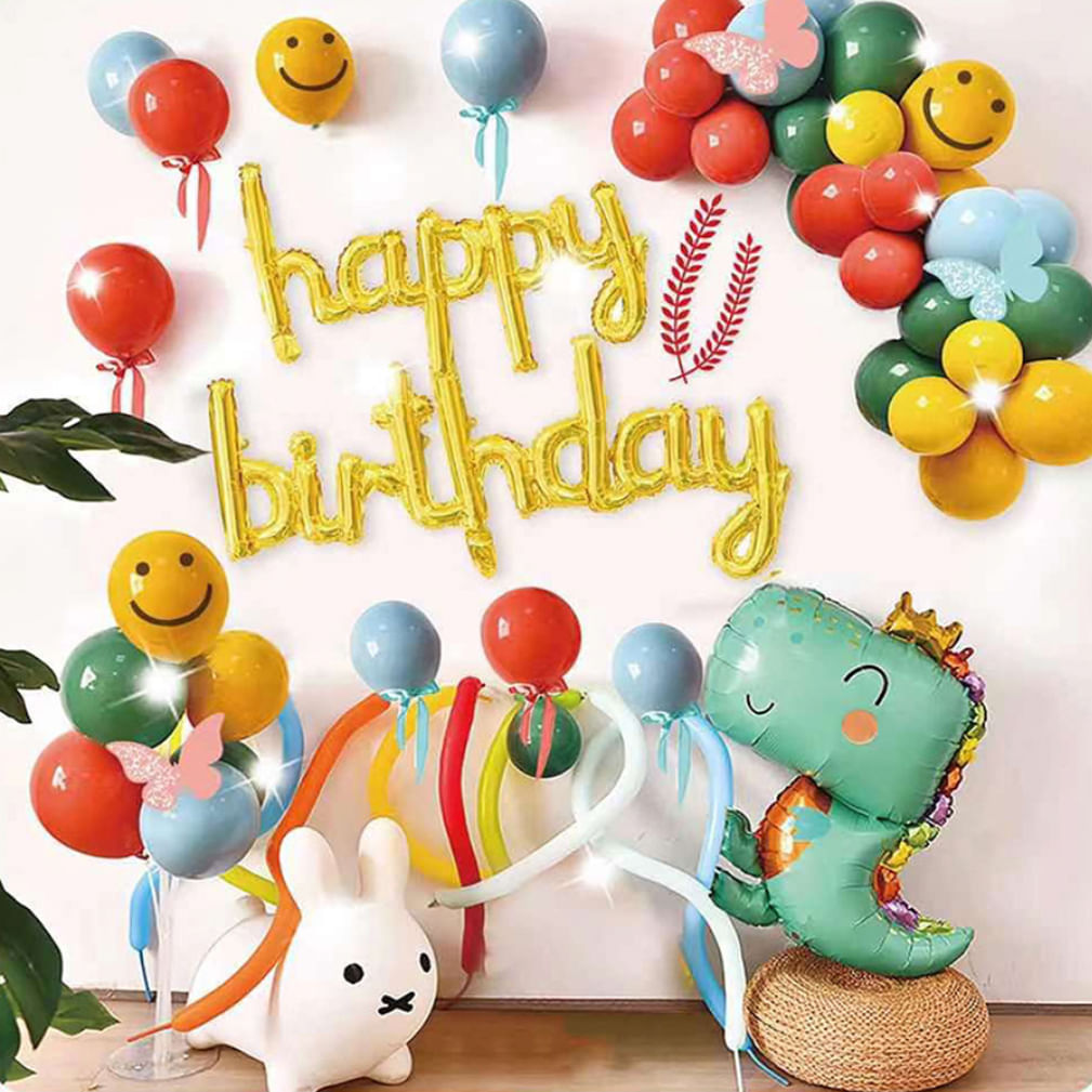 Kit De Balão Dinosaur 52 Peças De Folha De Látex Para Festa De Aniversário