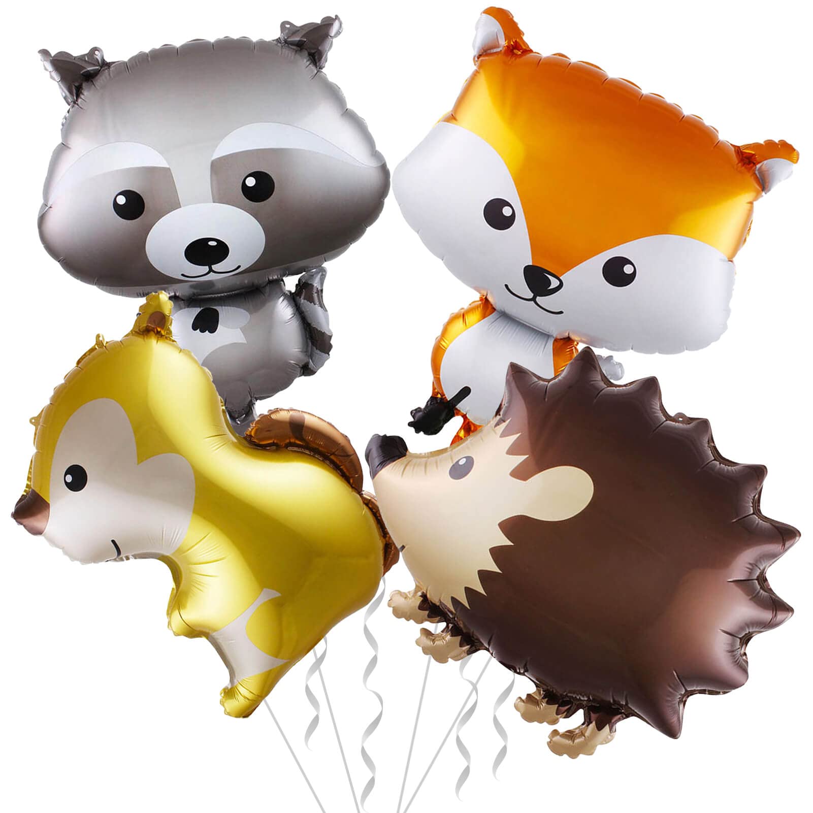 Set De 4 Globos De Aluminio Con Forma De Animales De La Jungla Safari Lhoavwe De 25"