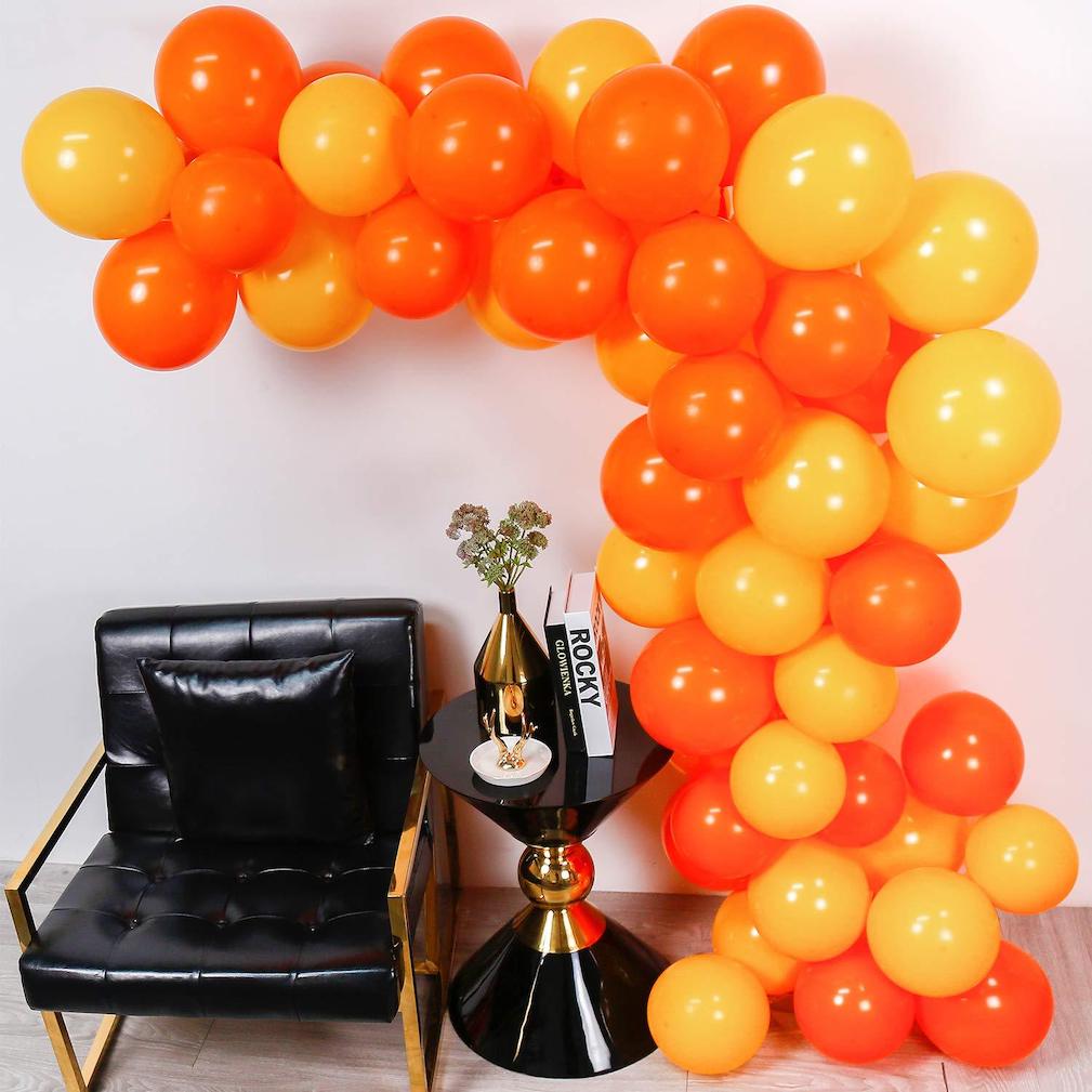 Kit Party Balloon Arch Garland, 60 Unidades De Balões De Látex Laranja