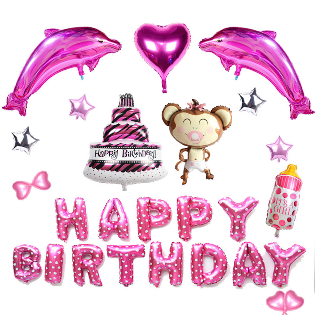 Kit De Balões De Aniversário, 13 Unidades De Balões De Látex Com Tampa De Bolo