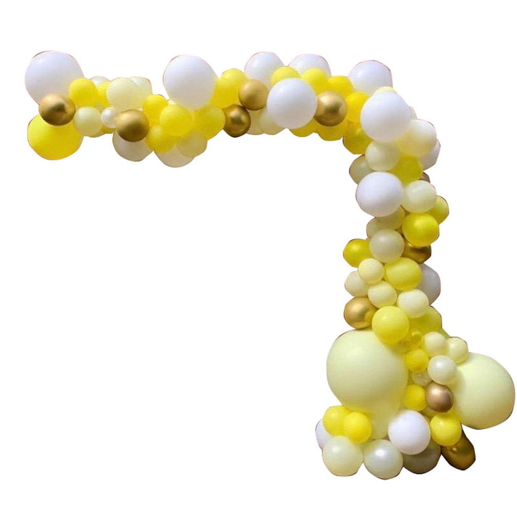 Kit Party Balloon Arch Garland, 99 Unidades De Papel De Látex Amarelo Ballo