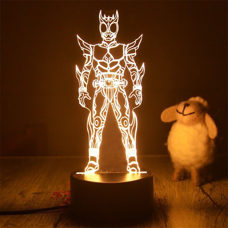 Luz Noturna Kamens Riders Kuugas 3D Com Mudança De Cor