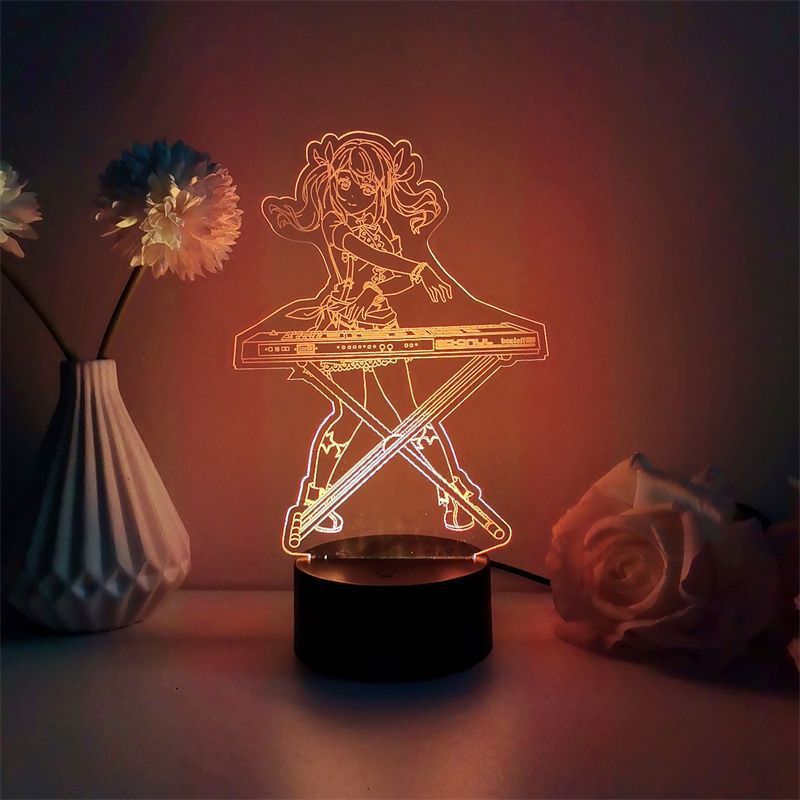 Mudança De Cor Do Led 3d Night Light Bang Dreams Ichigayas Arisas