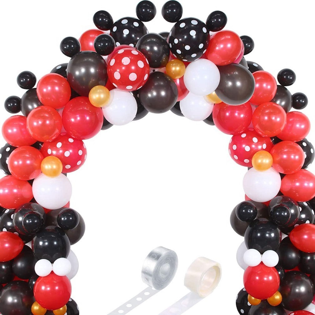 Kit Party Balloon Arch Garland, 117 Unidades Com Tema Mickeys Minnie