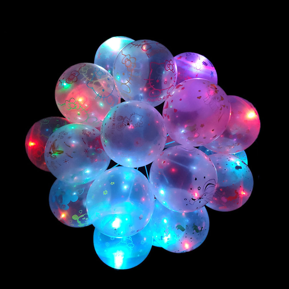 Festa De Balões Com Iluminação Led, 100 Unidades Com Bastão De 32 Cm