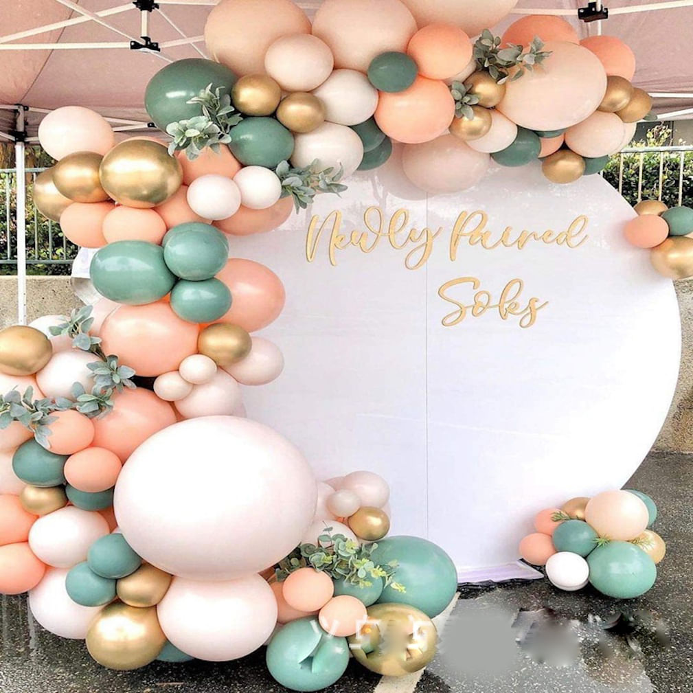 Kit Balloon Arch, Aniversário Infantil, 124 Unidades, Balão De Látex Macarons