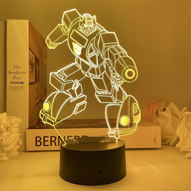 Transformadores De Luz Noturna Bumblebee 3D Led Que Mudam De Cor