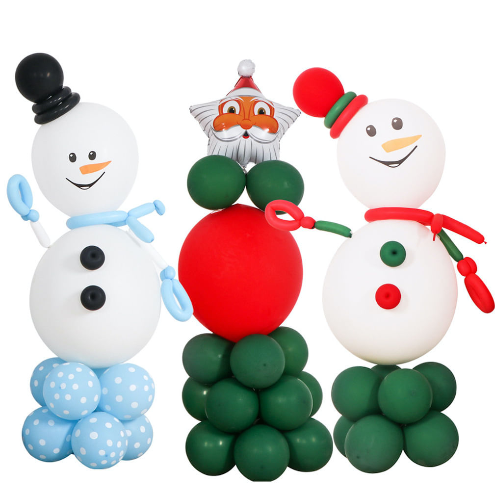 Kit De Balões De Natal Merry 75 Unidades De Látex De 12 Polegadas Com Fita