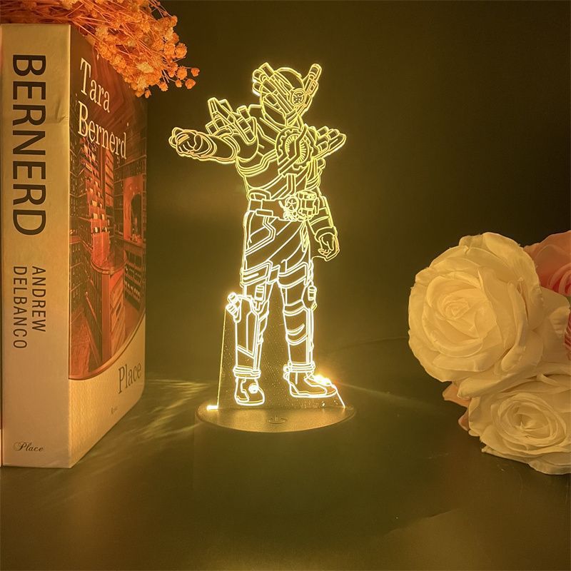 Luz Noturna Led 3d Kamens Riders Constrói Cores Que Mudam De Cor