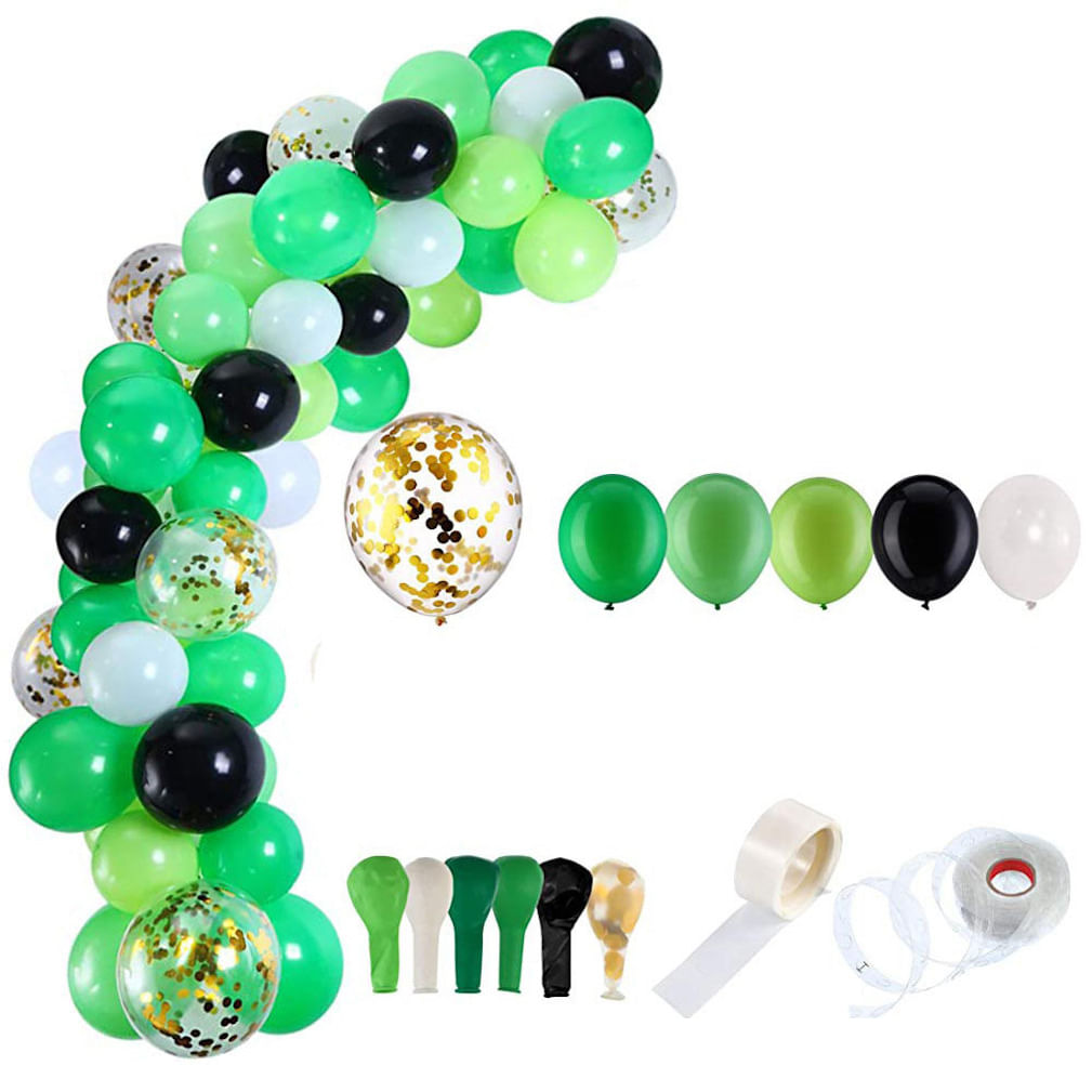 Kit Party Balloon Arch Garland 113 Unidades De Confetes De Látex Verde