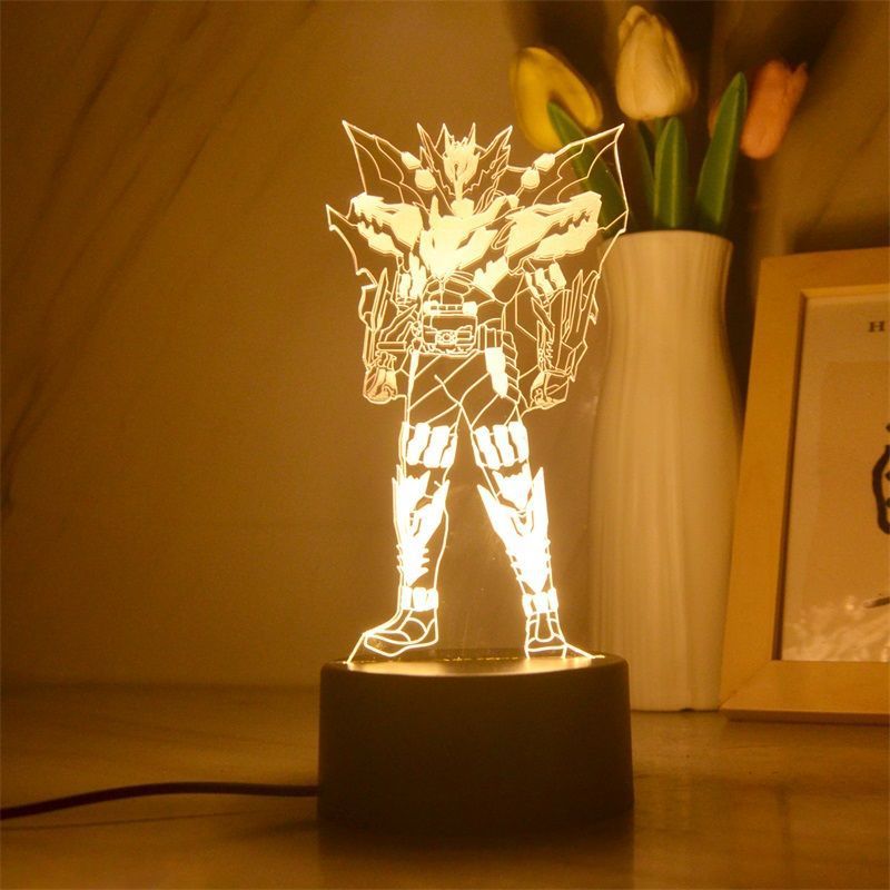 Luz Noturna Kamens Riders Cross-z 3D Com Mudança De Cor