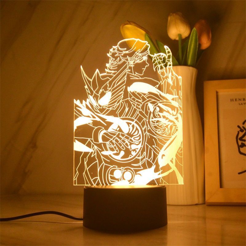 Luz Noturna Kamens Riders Ooo 3d Led Que Muda De Cor Para Crianças