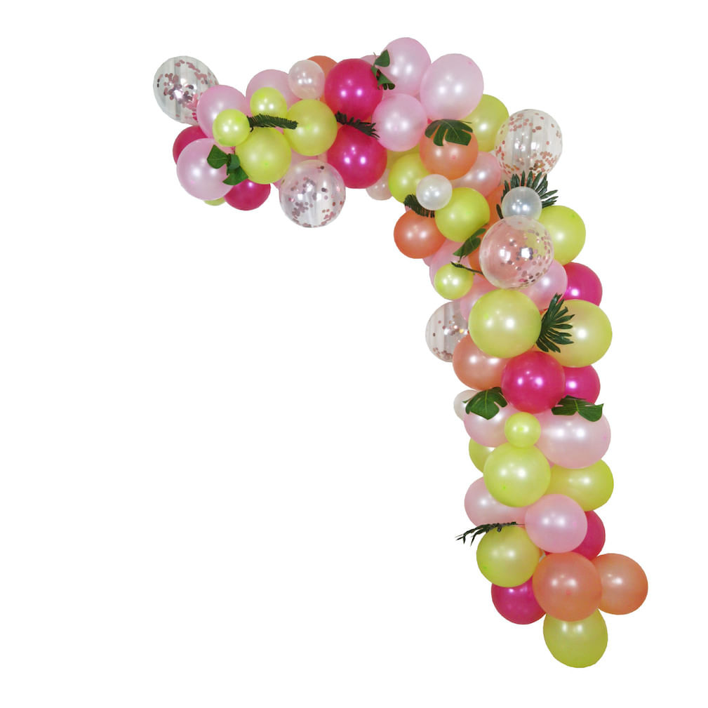 Kit Party Balloon Arch Garland 84 Unidades De Látex Colorido Havaiano