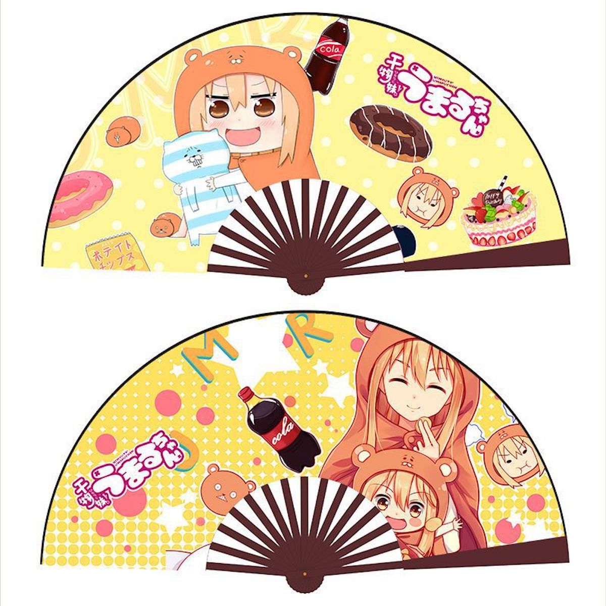 Folding Fans Anime Himoutos Umaru-chan, 10 Polegadas, 2 Unidades