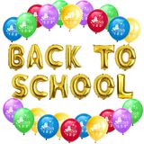 Kit De Balão De Volta Às Aulas, 37 Unidades De Letra De Mylar Com Cor