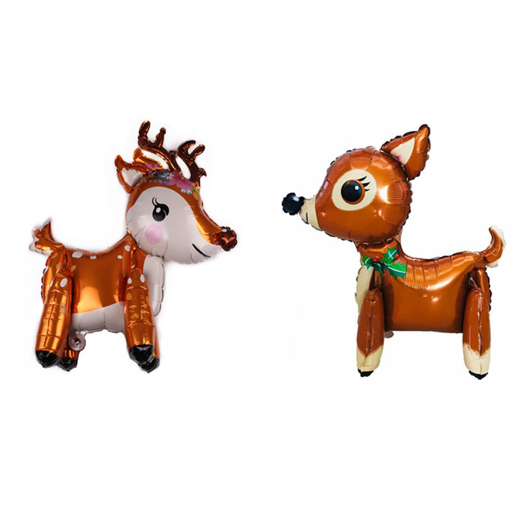 Kit De Balões Sika Deer 3D Mylar Para Festa De Aniversário (2 Unidades)