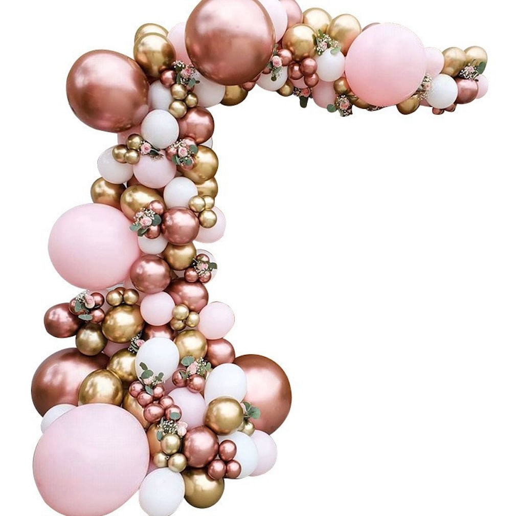 Kit Balloon Arch Macarons Pink Com 148 Balões De Látex