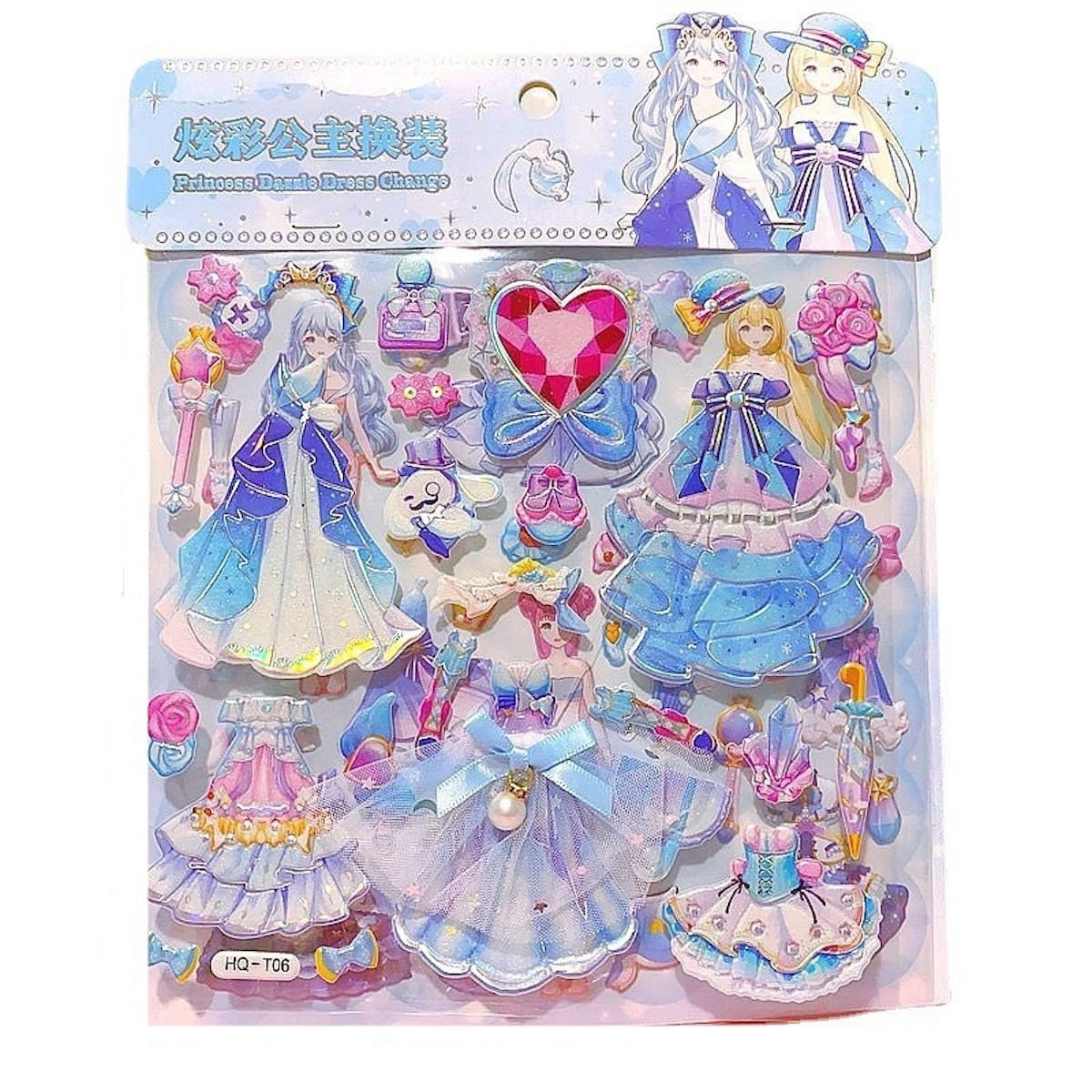 Adesivos Princess Dress-up 3d Puffy Para Crianças