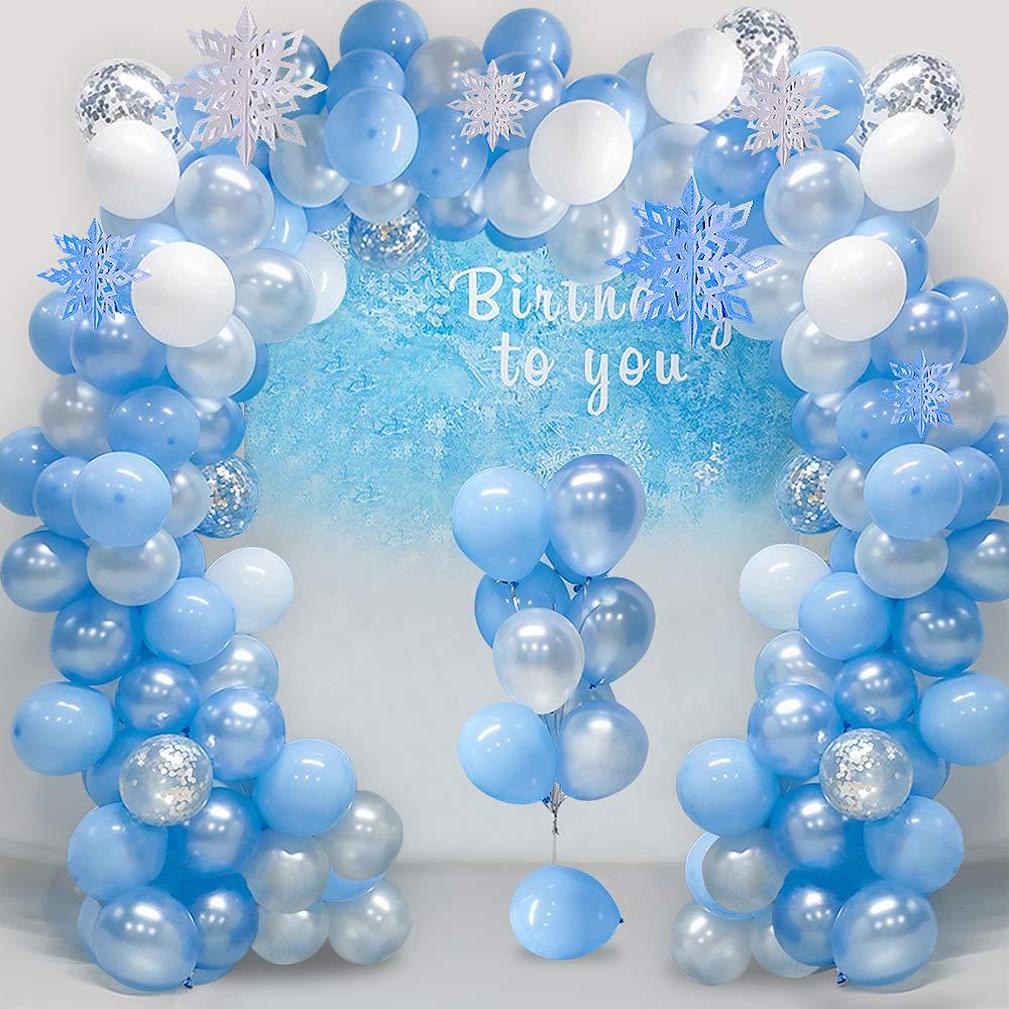 Kit Party Balloon Arch Garland 129 Unidades De Confete De Látex Azul