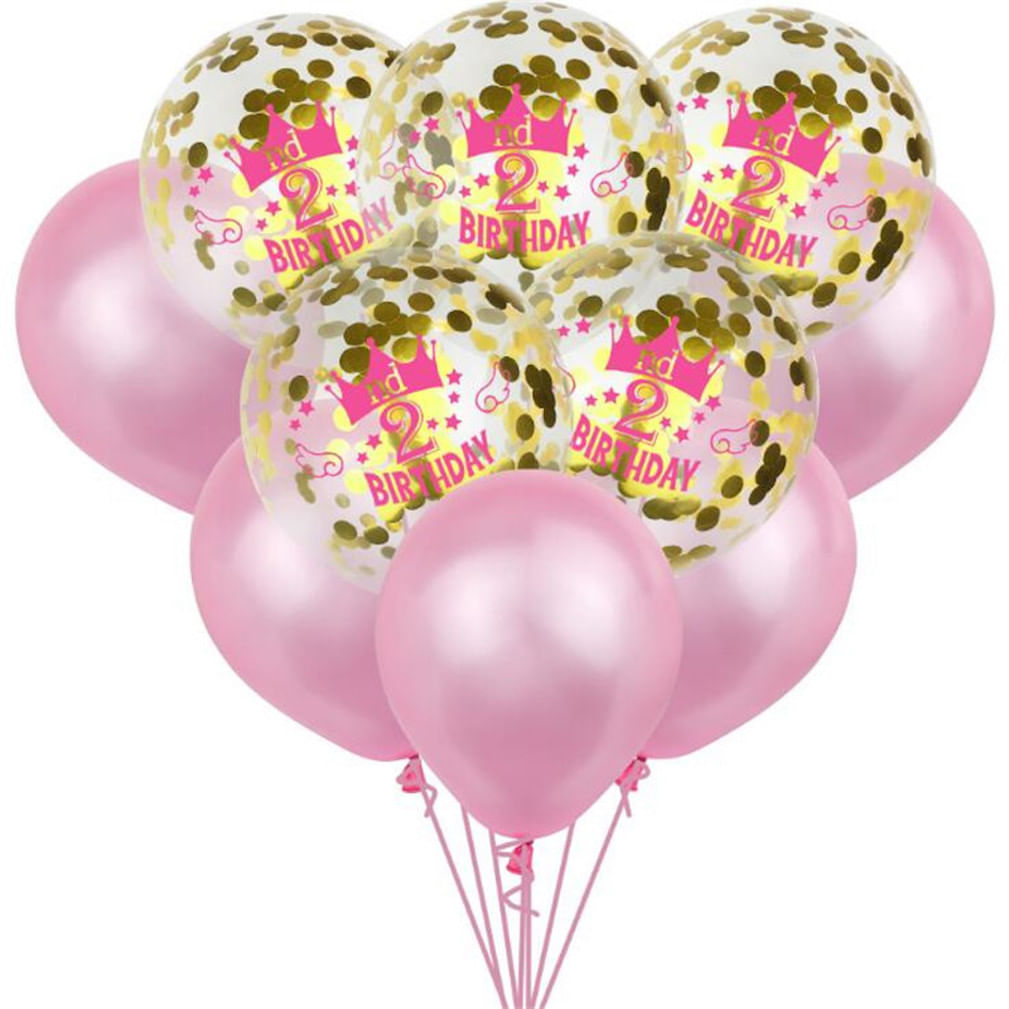 Kit De Balões De Decoração De Aniversário, 10 Unidades De Látex Rosa, 30 Cm