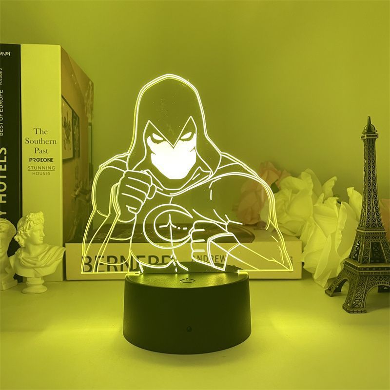 Mudança De Cor Led 3d Night Light Moons Knights Para Crianças