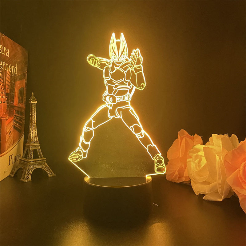 Luz Noturna Kamens Riders Geats 3d Com Mudança De Cor