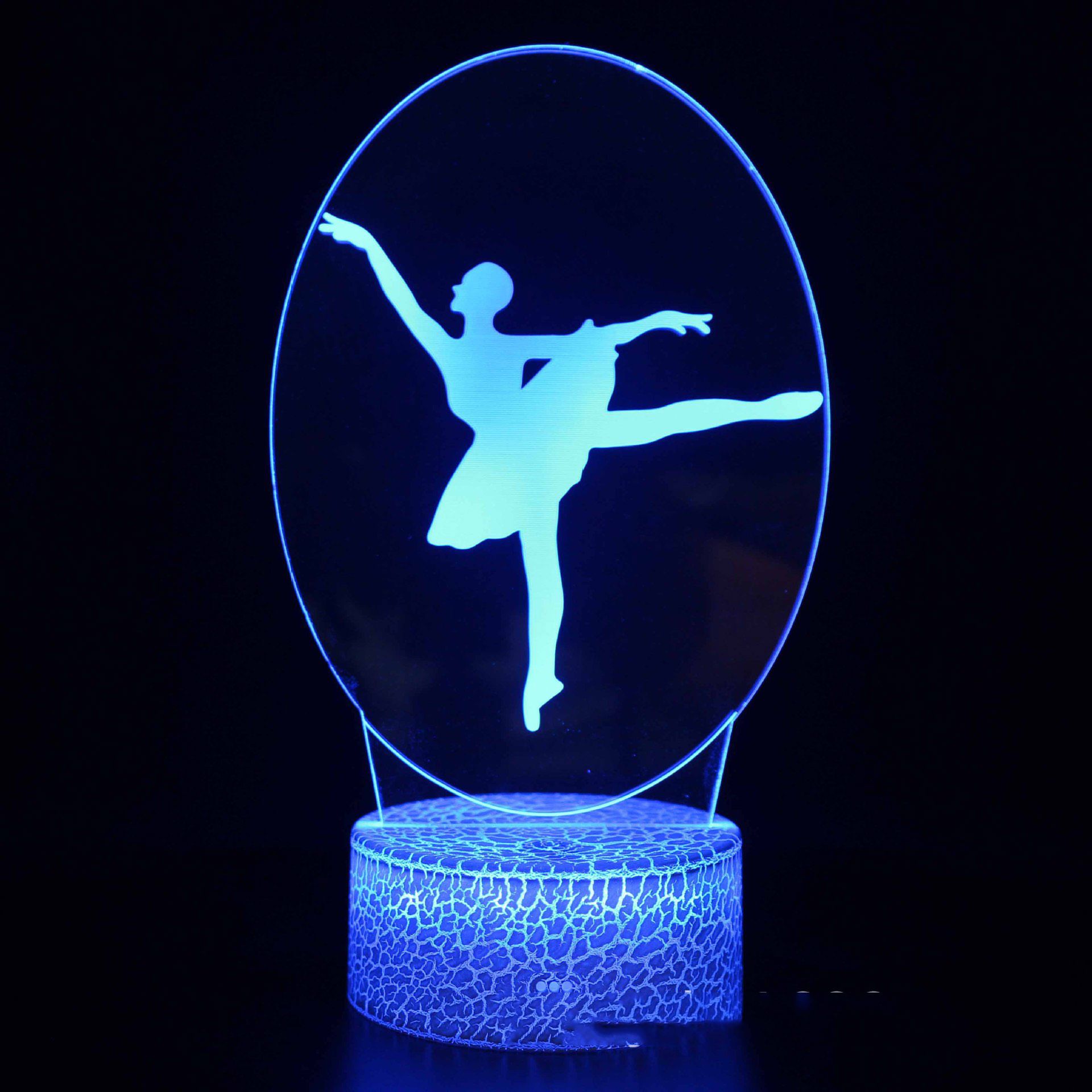 Bailarinas Night Light 3d Com Mudança De Cor Led Para Crianças