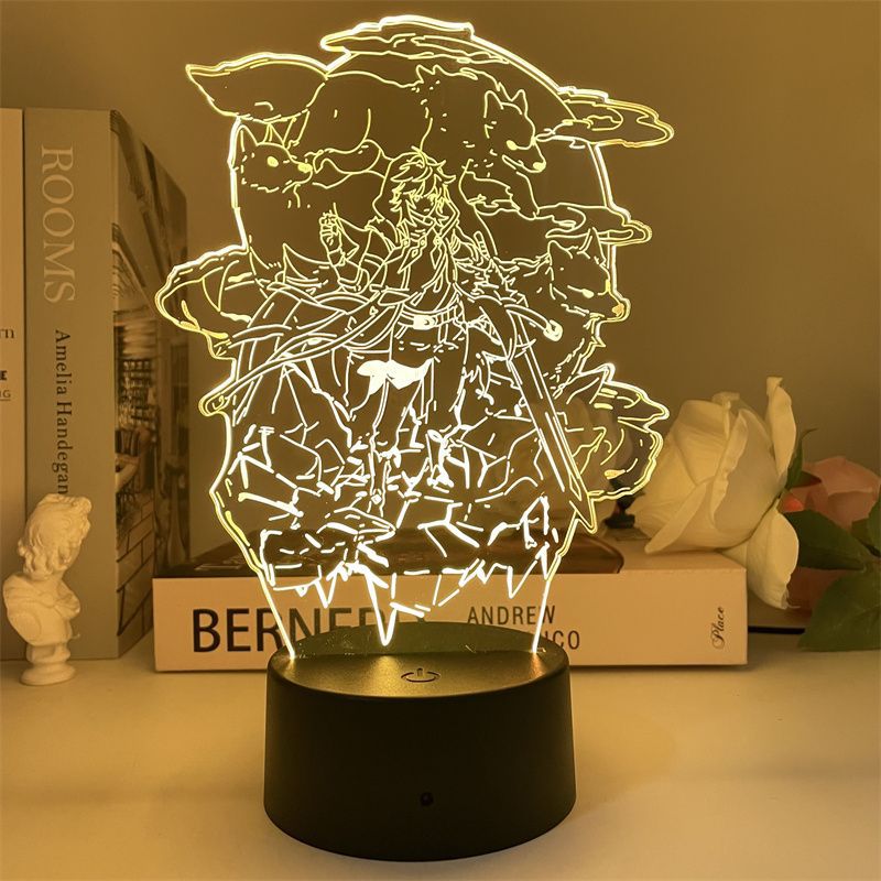 Luz Noturna Led 3d Plants Vs Zombies Que Mudam De Cor Para Crianças