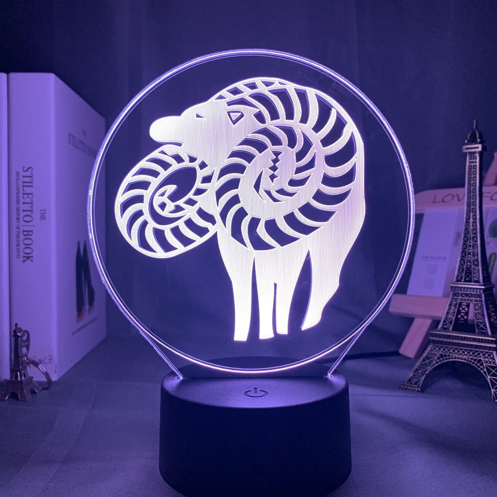 Luz Noturna, Led 3D, Sete Pecados Capitais, Luxúria, Mudança De Cor