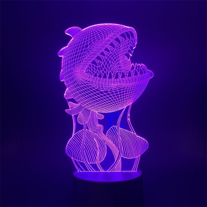 Luz Noturna Led 3d Plants Vs Zombies Que Mudam De Cor Para Crianças