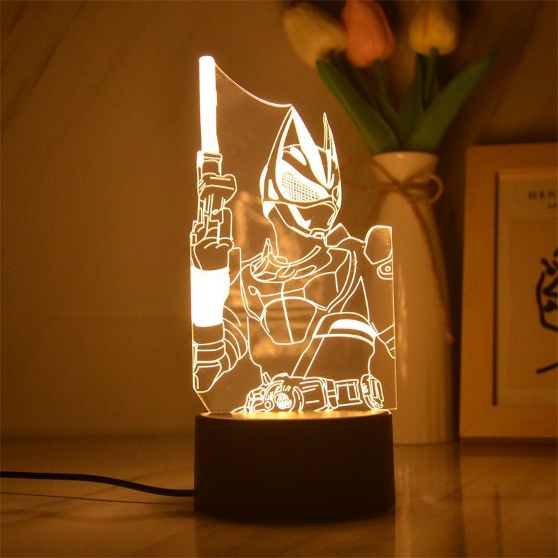 Luz Noturna Kamens Riders Geats 3d Com Mudança De Cor