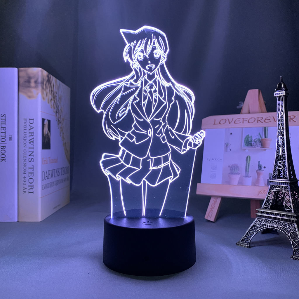 Luz Noturna Led 3D Detetive Conan Rachel Moore Para Crianças