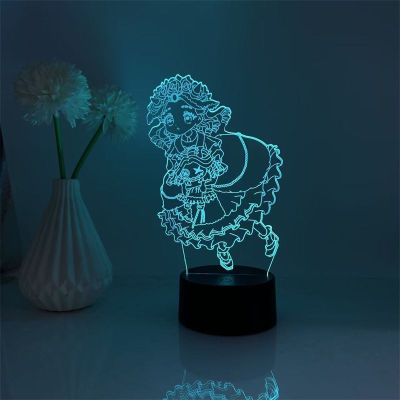 Night Light Identitys Alices Dredges 3d Led Com Mudança De Cor
