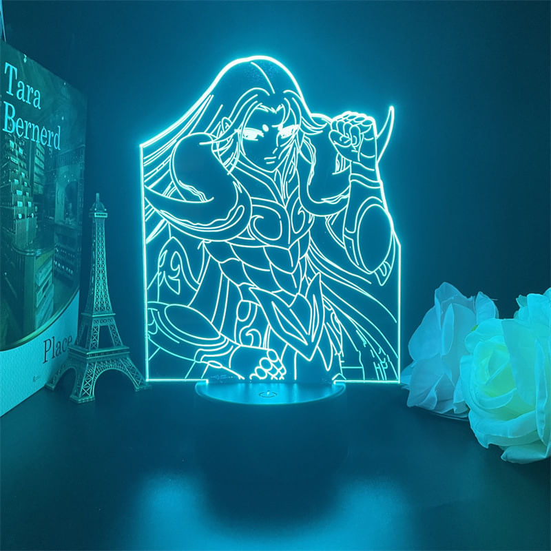 Luz Noturna Led 3d Saints Seiyas Leos Mycenaes Mu Color Change