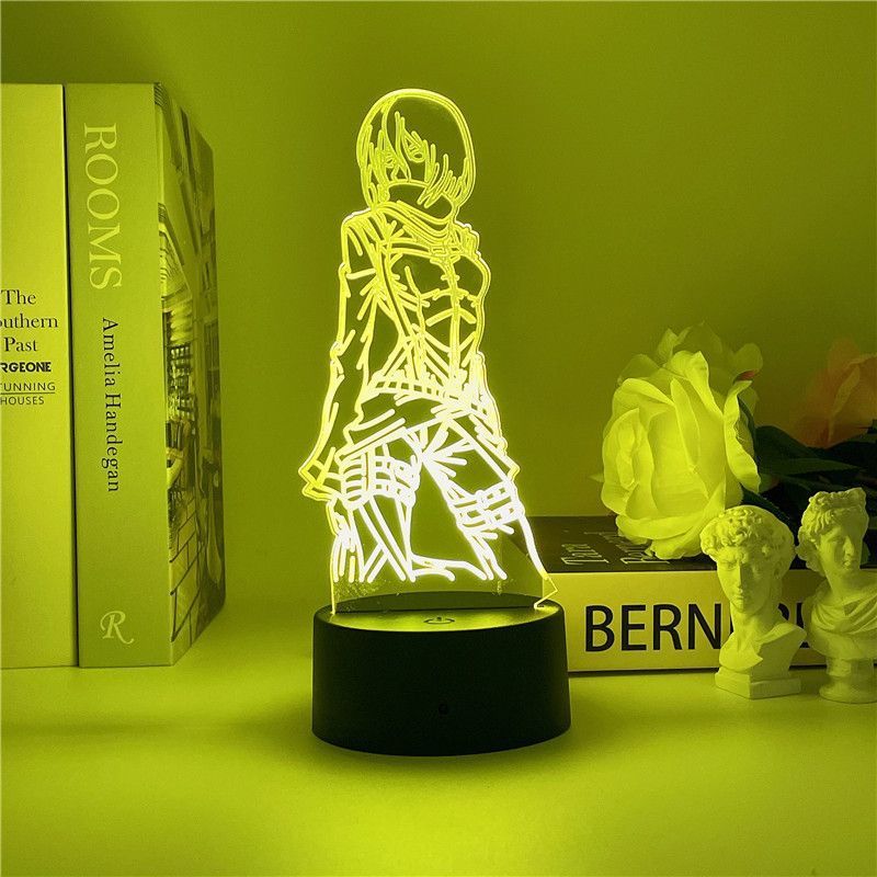 Tema 3D De Led Night Light Attack On Titan Mikasa Ackerman