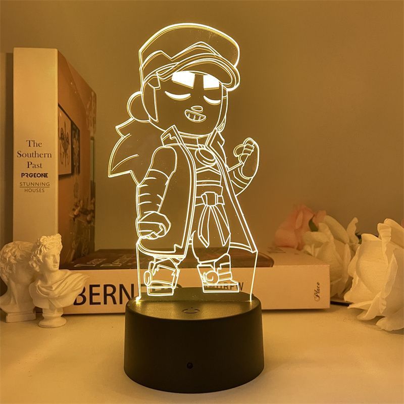 Night Light Brawls Stars Fans Led 3d Que Muda De Cor Para Crianças