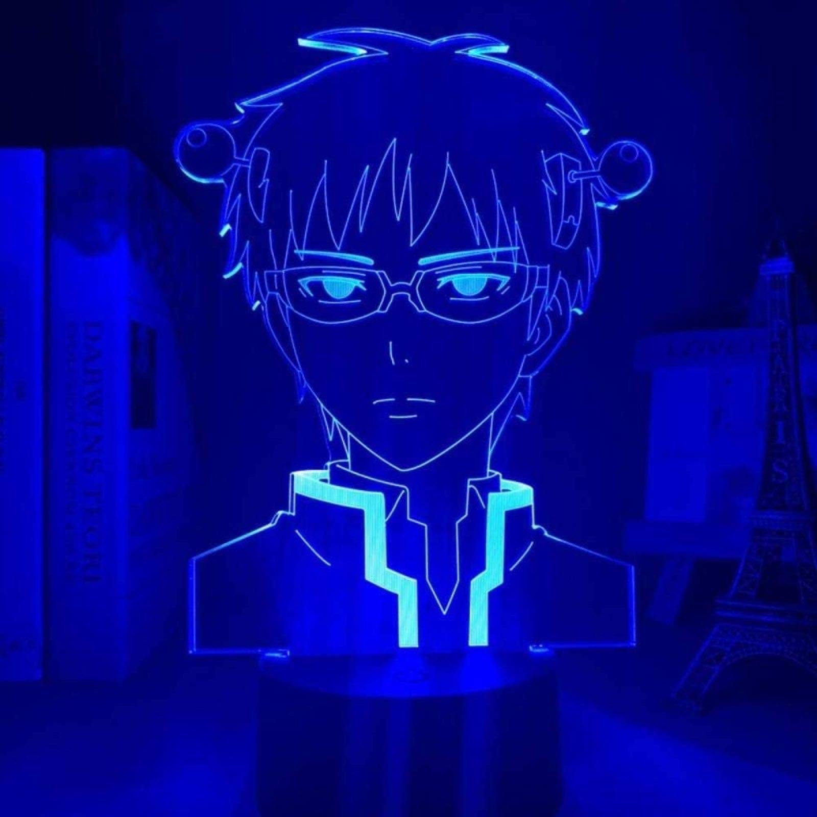 Lámpara Chworthand 3d Anime Led Luz Nocturna Multicolor