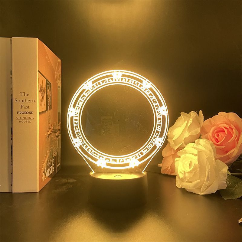 Luz Noturna Stargates 3d Led Que Muda De Cor Para Crianças