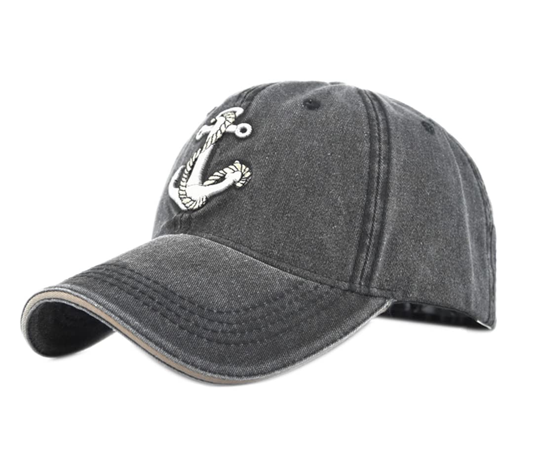 Gorra De Béisbol Vintage Yuloong De Mezclilla 100% Algodón Negra