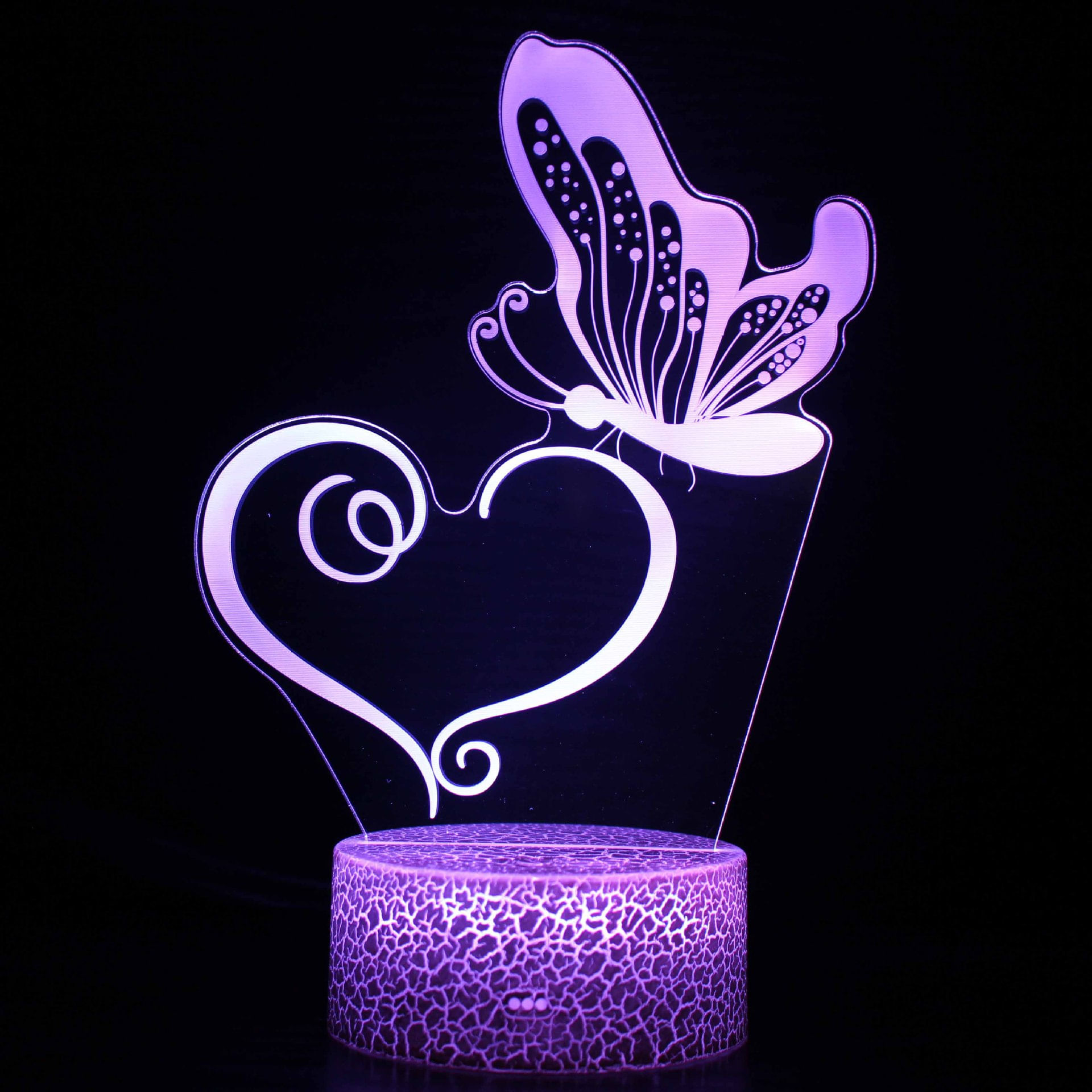 Mudança De Cor Led 3d Night Light Butterflys Para Crianças