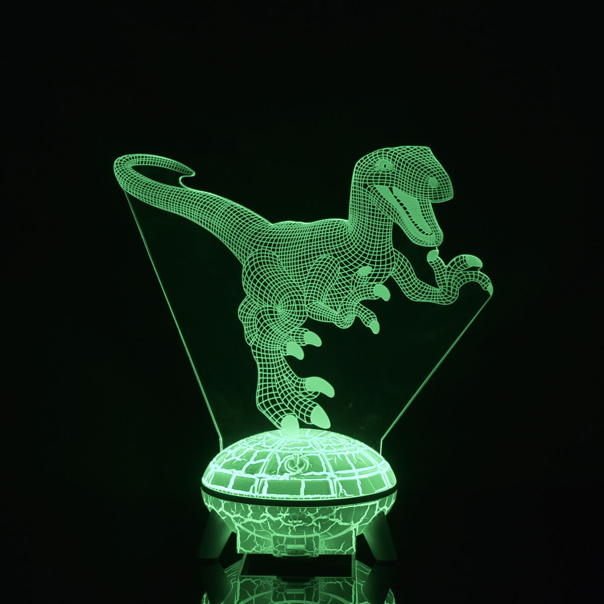 Luz Noturna Led 3D Jurassic Parks Dinossauros Que Mudam De Cor