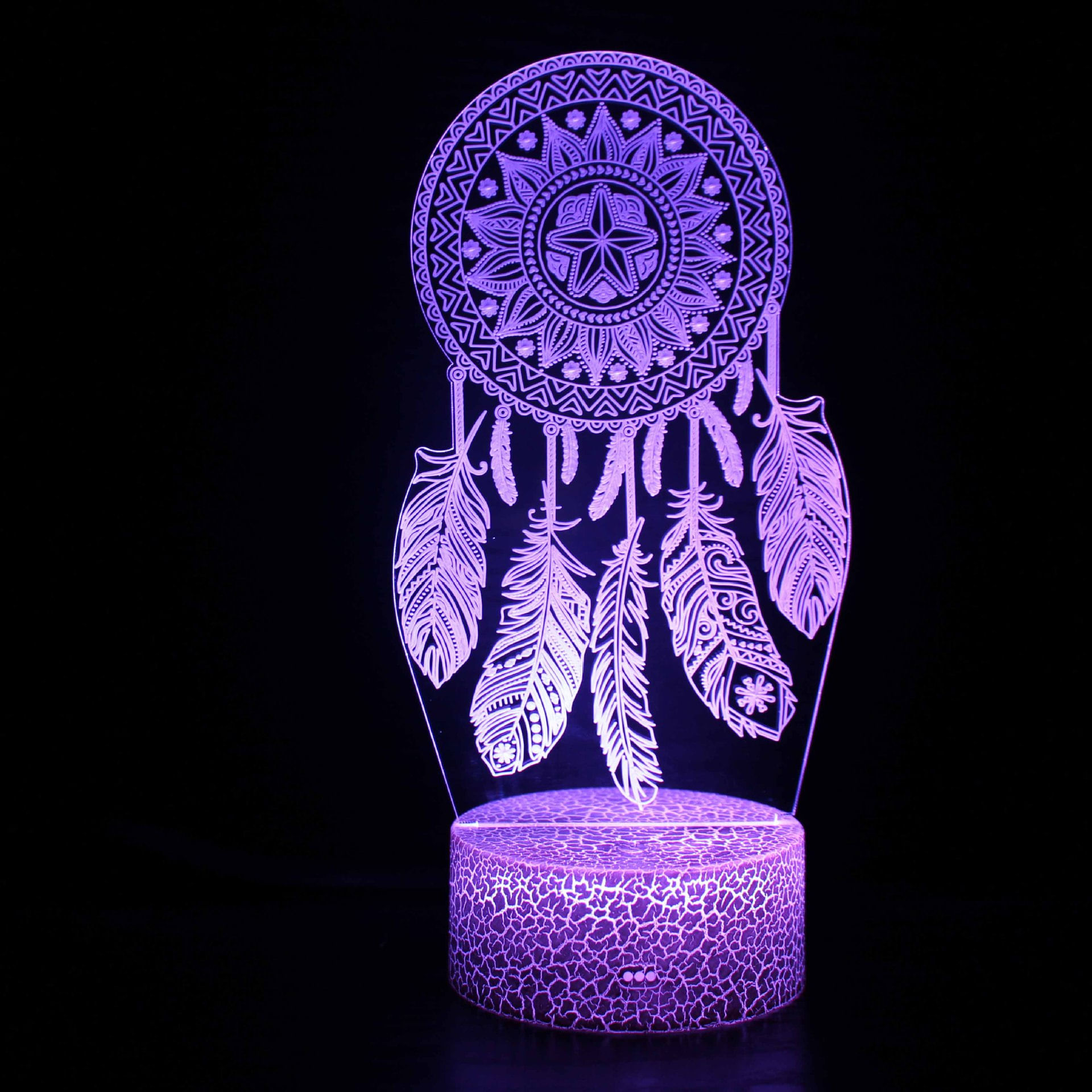 Led Night Light Dreamcatchers 3d Que Muda De Cor Para Crianças