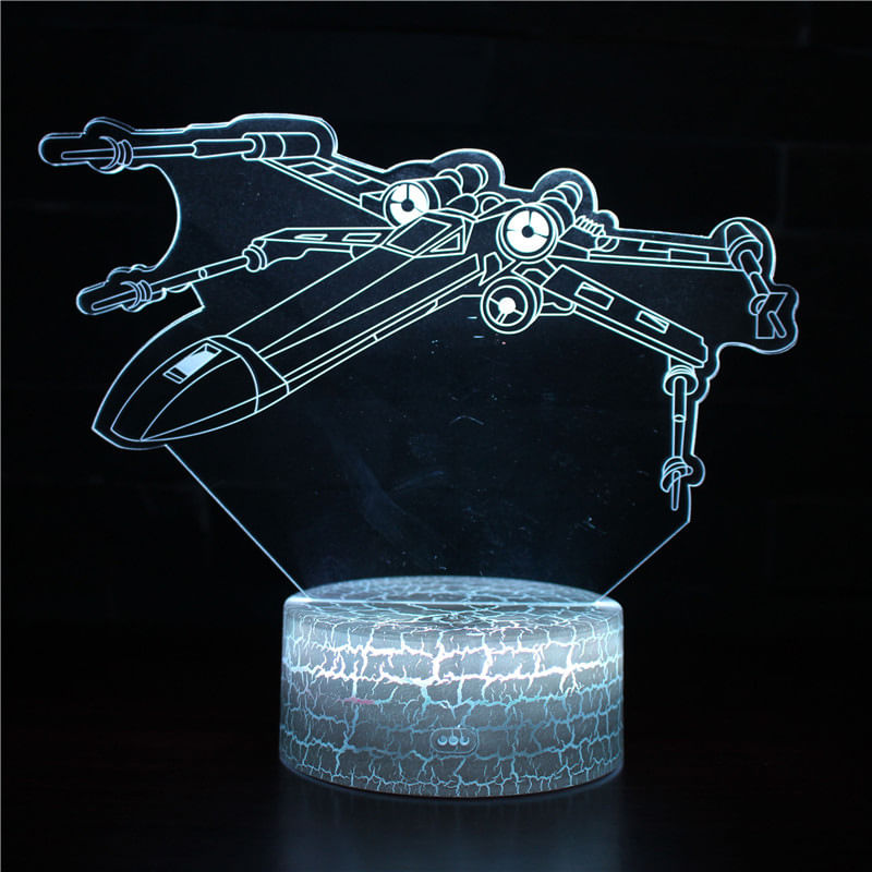 Night Light 3d Led Warships Que Muda De Cor Para Crianças Com Base
