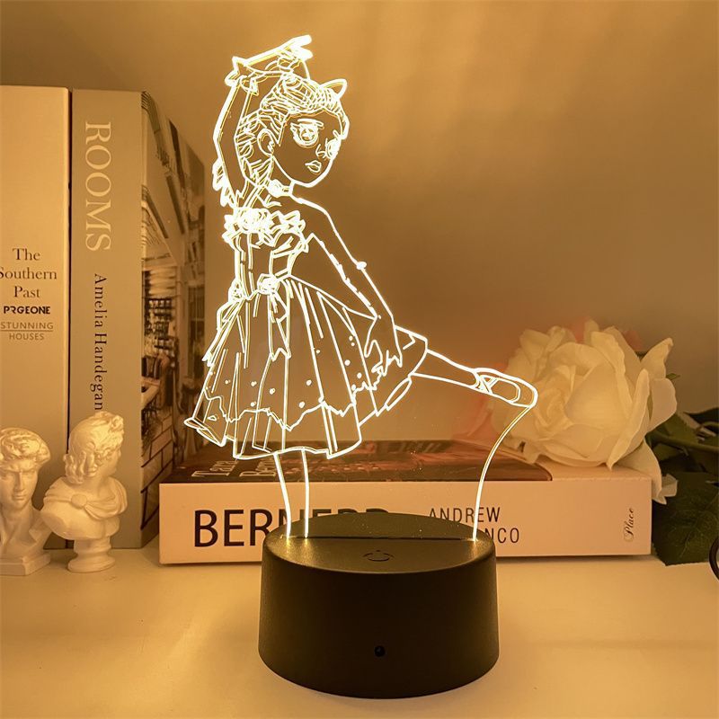 Night Light Identitys Reds Lotus 3d Led Com Mudança De Cor