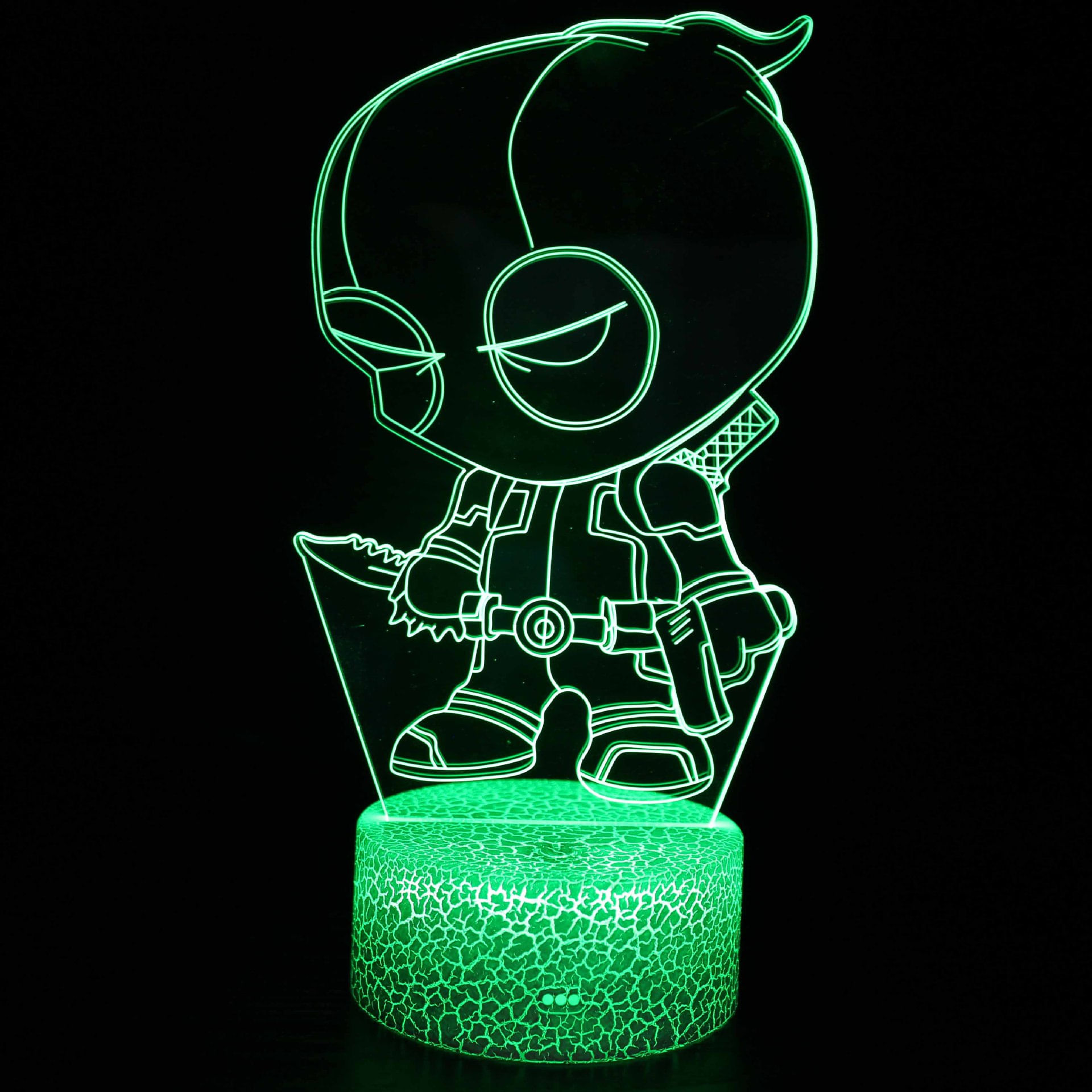Luz Noturna Led 3d Deadpool Que Muda De Cor Para Crianças