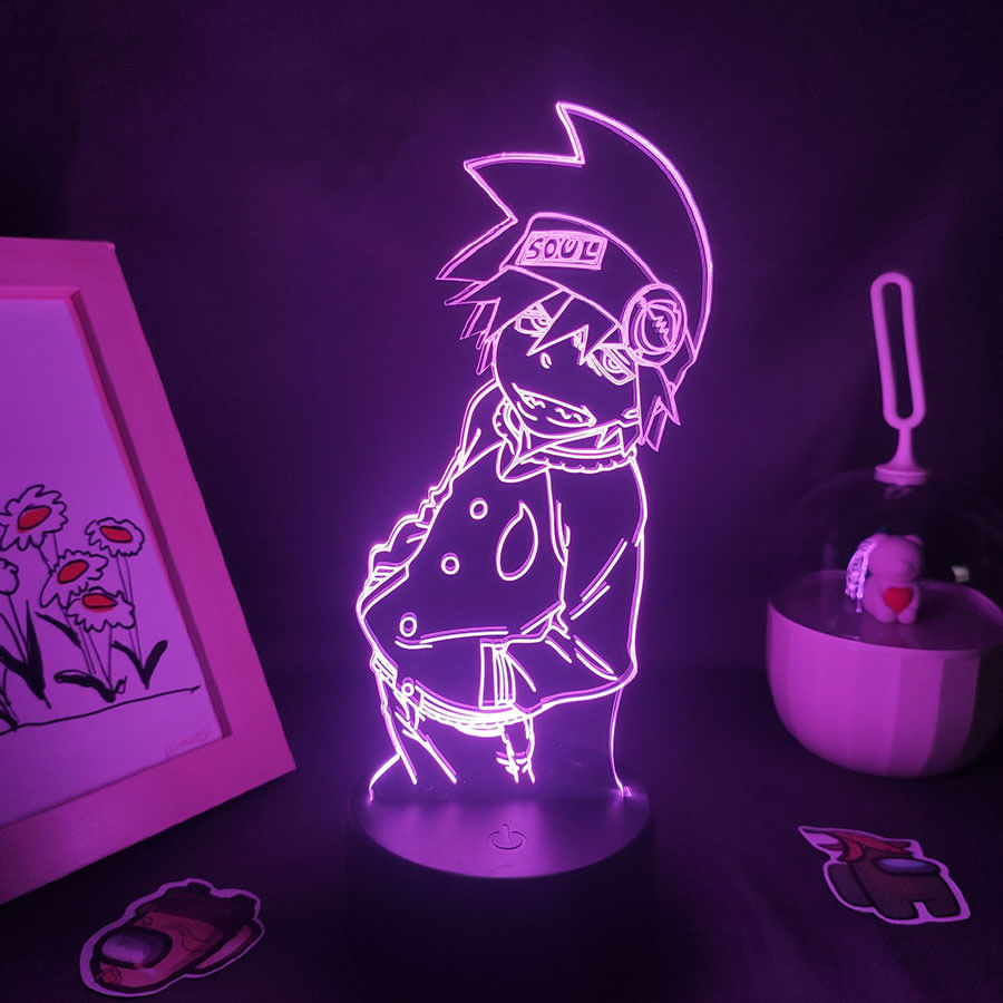 Led 3d Night Light Souls Eaters Deaths Kids Com Mudança De Cor