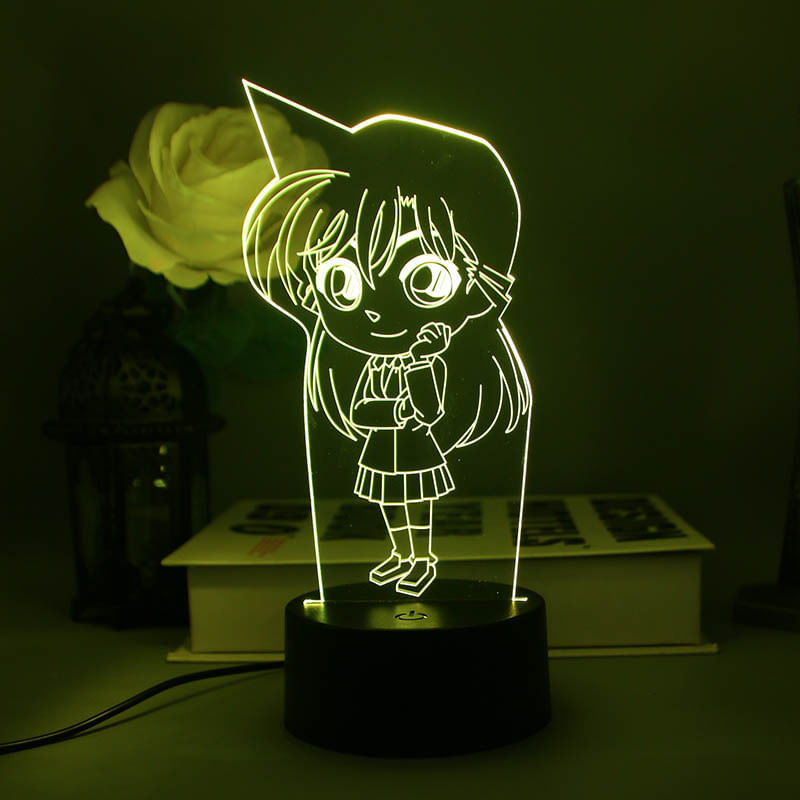 Luz Noturna Led 3d: Detetive Conan Shinichi Kudo E Ran Mori