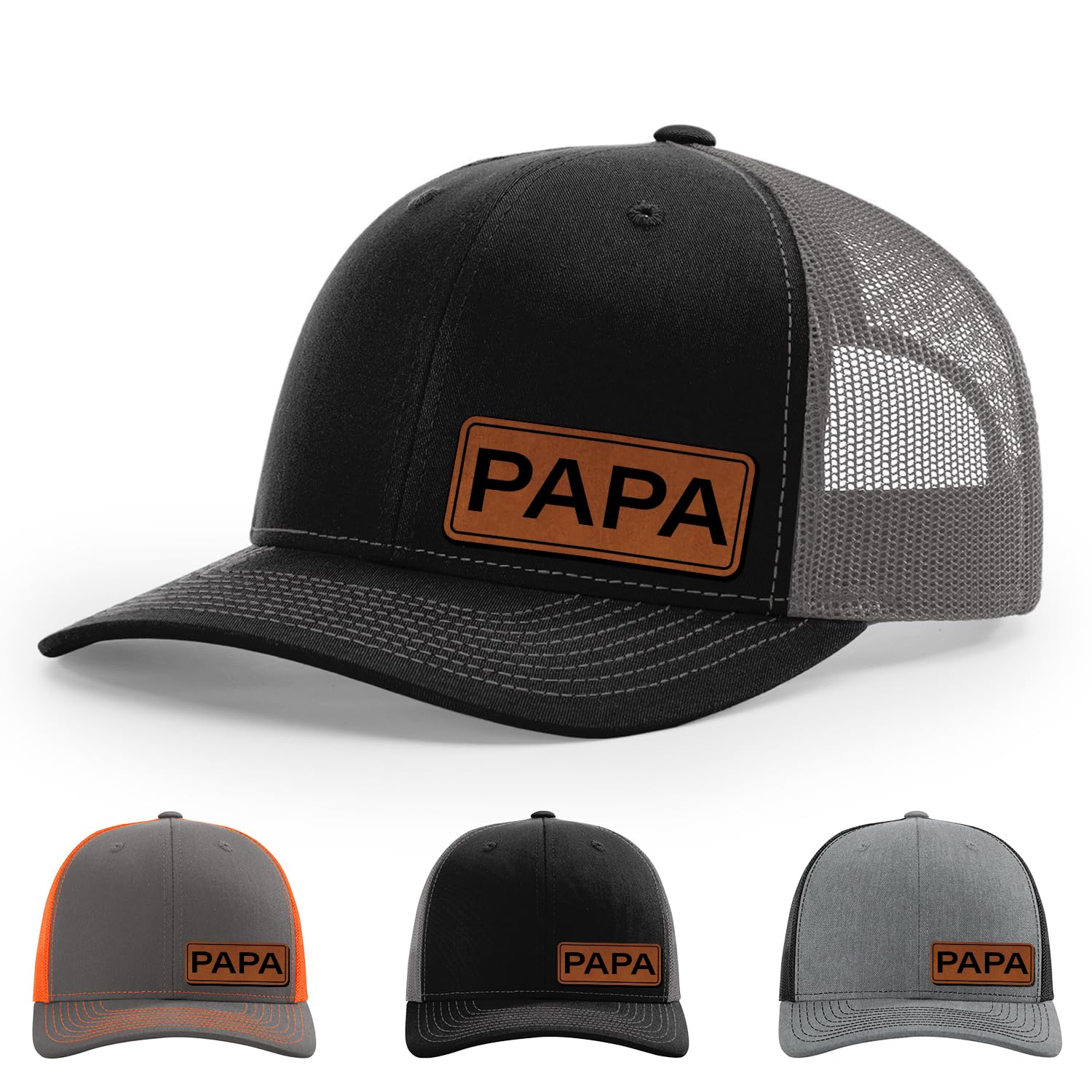 Gorra Mosestance Papa Vegana 112 Estilo Snapback Con Parche De Cuero