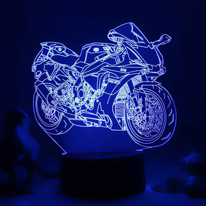 Motocicletas Led 3d Que Mudam De Cor Com Luz Noturna Para Crianças
