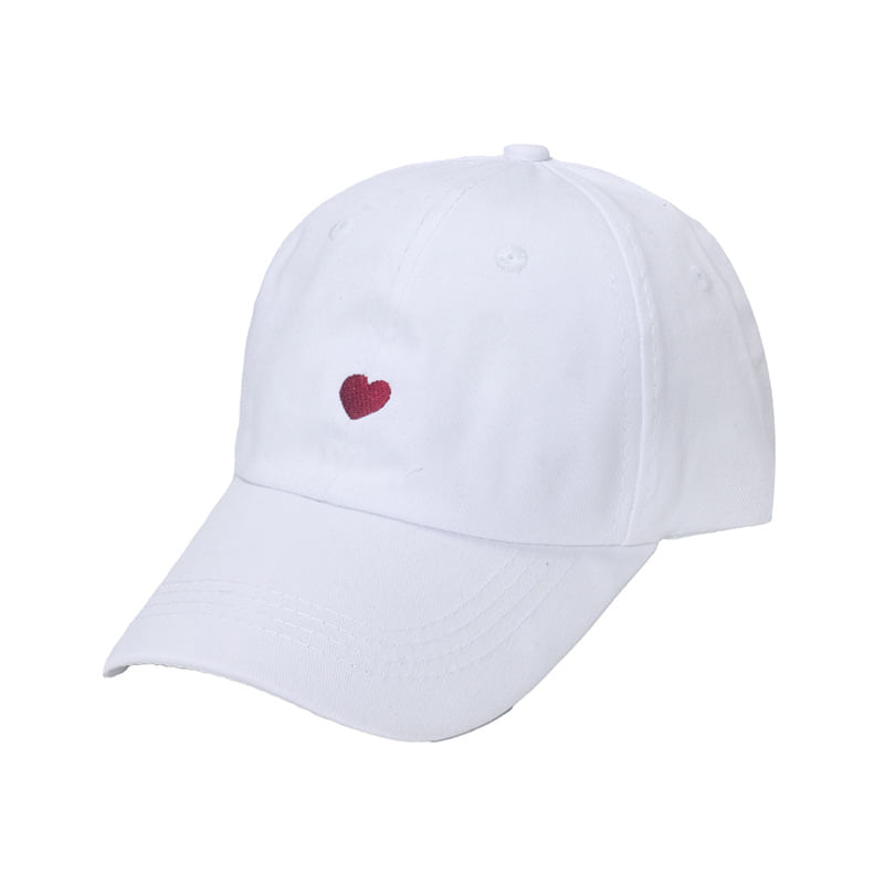 Boné De Beisebol Trucker Plain Hat, Algodão Bordado, Coração